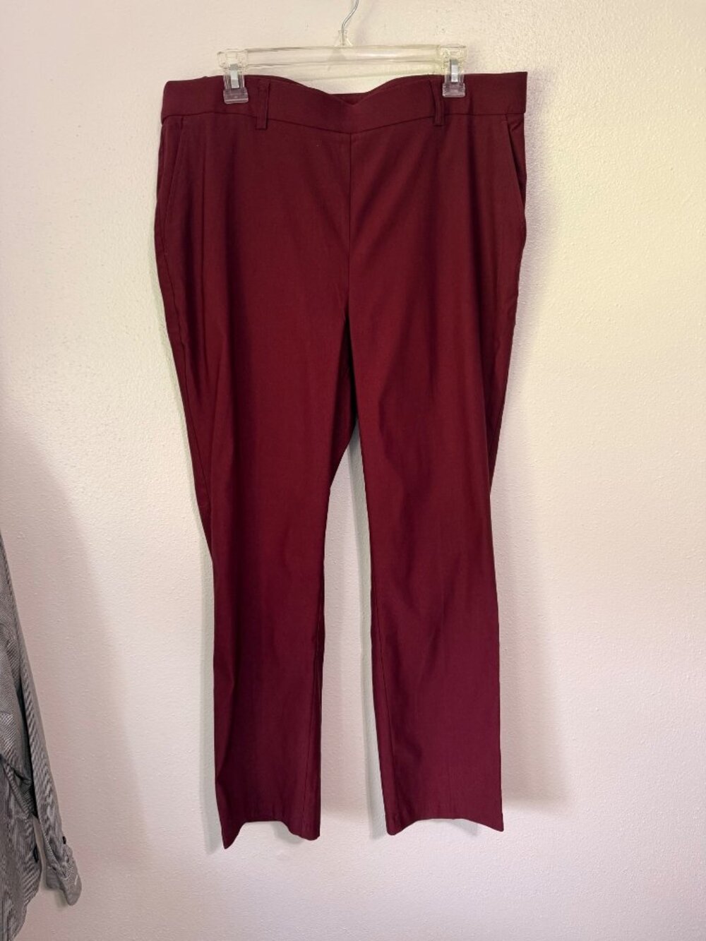 NWT Rafaella Stretch Pants Windsor Wine Ankle Dress Womans 16